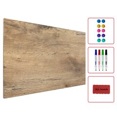 Magnētiskā tāfele Allboards Wood 2, 60x40 cm cena un informācija | Kancelejas preces | 220.lv