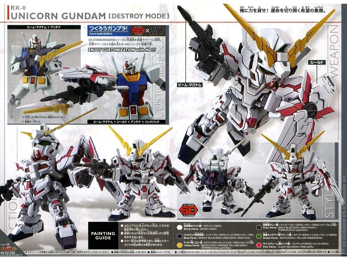 Figūriņa Bandai SD EX-Standard Unicorn Gundam (Destroy mode), 65619 цена и информация | Konstruktori | 220.lv