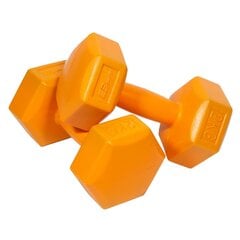 Набор гантелей Eb Fit 2x2 кг, оранжевый цена и информация | Гантели, гири, штанги | 220.lv
