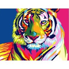 Роспись акриловыми красками и холстом по номерам "Tiger" 30x40cm цена и информация | Живопись по номерам | 220.lv