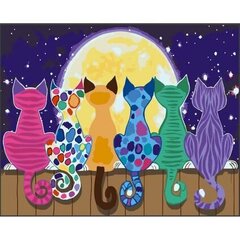 Glezna pēc cipariem Art&Wine Cats, 40x50 cm цена и информация | Живопись по номерам | 220.lv