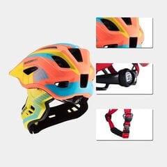 Children's bicycle helmet with detachable visor Rockbros TT-32SOYB-S size S - yellow-orange цена и информация | Шлемы | 220.lv