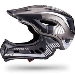 Children's bicycle helmet with detachable visor Rockbros TT-32SBTG-S size S - gray цена и информация | Шлемы | 220.lv