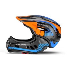 Children's bicycle helmet with detachable visor Rockbros TT-32SOBL-S size S - black and orange цена и информация | Шлемы | 220.lv