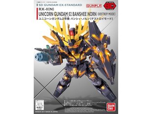 Сборная Gunpla модель. Bandai - SD Ex-Standard RX-0 (N) Unicorn Gundam 02 Banshee Norn (Destroy Mode), 65628 цена и информация | Конструкторы и кубики | 220.lv