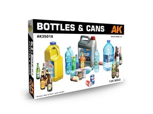 Figūriņas AK Interactive - Bottles and cans, 1/35, AK35018 cena un informācija | Attīstošās rotaļlietas | 220.lv