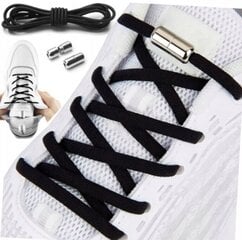 Melnas apaļas šņores kurpēm 100 cm, 6 gab. cena un informācija | Līdzekļi apģērbu un apavu kopšanai | 220.lv