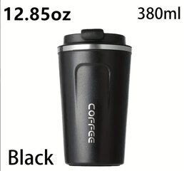 Кофейная чашка, 380мл, черная цена и информация | Термосы, термокружки | 220.lv