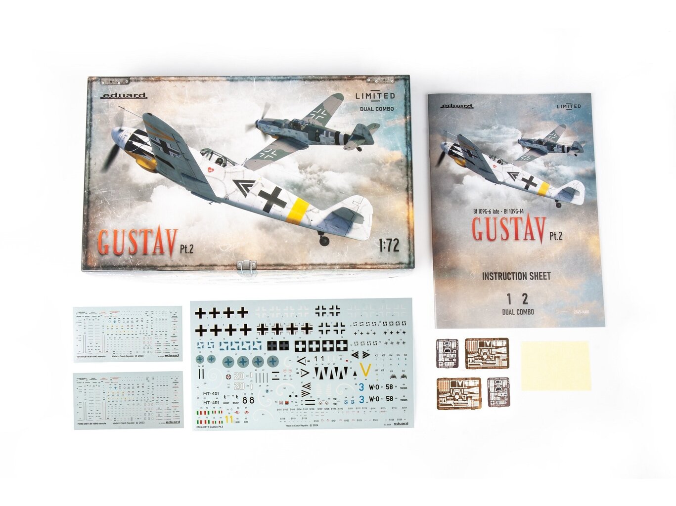 Modelis Eduard Messerschmitt Bf 109 Gustav Pt.2 Limited - Dual Combo, 1/72, 2145 цена и информация | Konstruktori | 220.lv