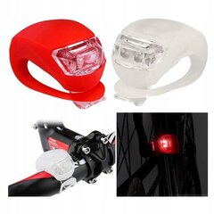 Universālie silikona velosipēda lukturi ME Premium, sarkans/balts​​​​​ cena un informācija | Velo lukturi un atstarotāji | 220.lv