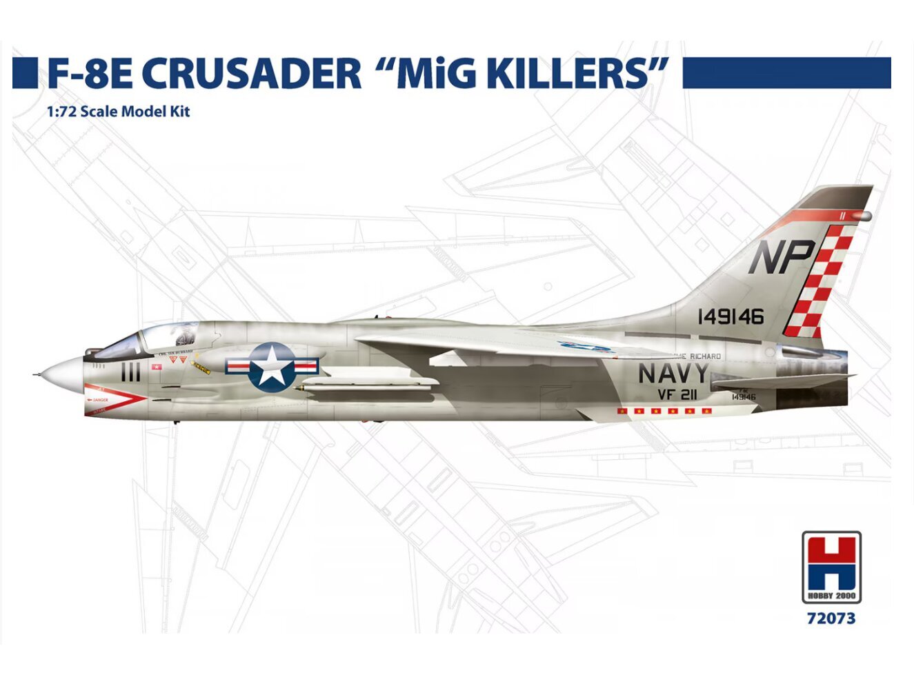 Modelis Hobby 2000 Vought F-8E Crusader "MiG Killers", 1/72, 72073 cena un informācija | Konstruktori | 220.lv