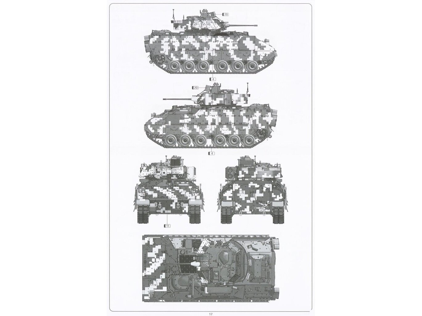 Modelis Magic Factory Bradley M2A2 ODS-SA IFV (Ukraine), 1/48, 2007 cena un informācija | Konstruktori | 220.lv