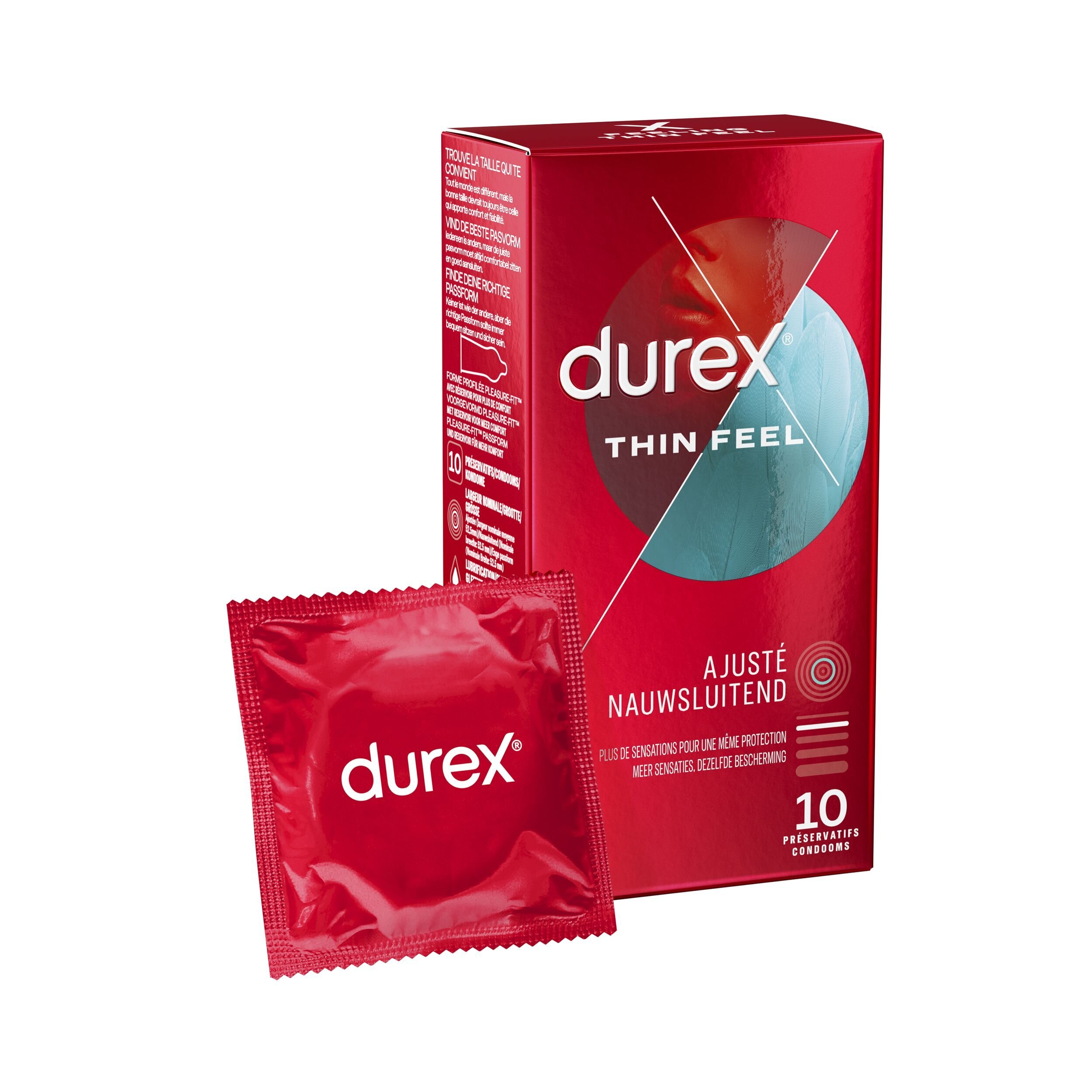 Презервативы Durex Thin Feel, 10 штук цена | virs18.220.lv