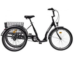 Pilsētas velosipēds Liberty Comfy, 24", melns цена и информация | Велосипеды | 220.lv