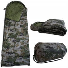 Большой теплый спальный мешок с капюшоном, Omimar, 210х75см, камуфляж цена и информация | Спальные мешки | 220.lv
