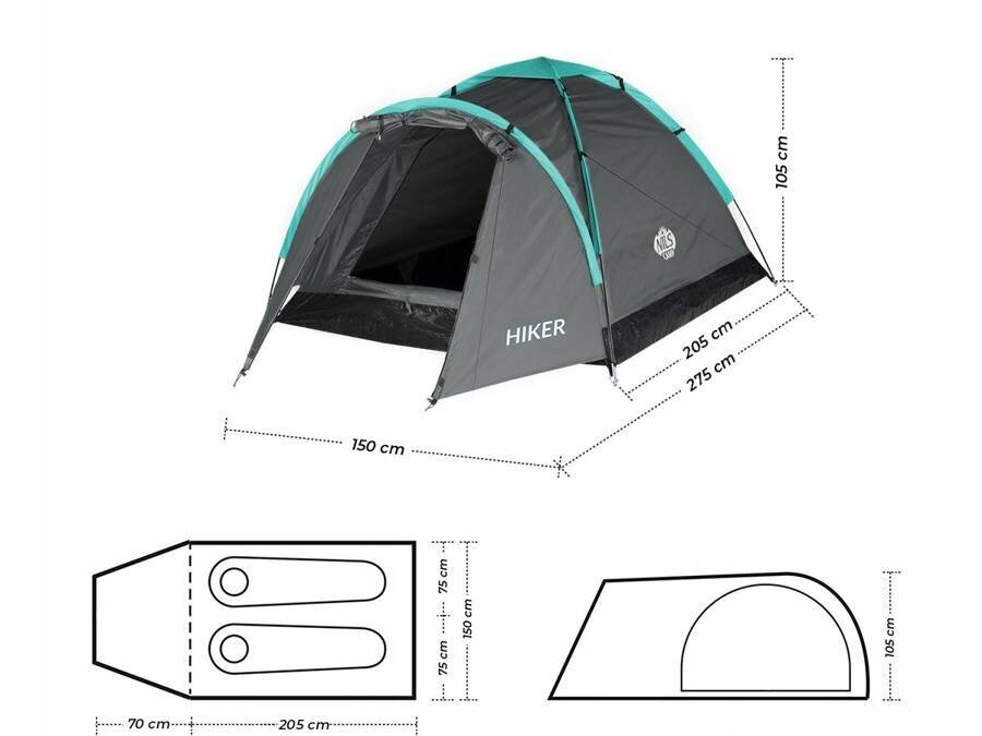 Telts Nils Camp NC6010-2, pelēka cena un informācija | Teltis | 220.lv