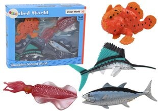 Jūras dzīvnieku figūriņu komplekts, 4 gab. cena un informācija | Rotaļlietas zēniem | 220.lv