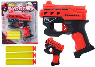 Mini putuplasta šautene ar šautriņām, sarkana cena un informācija | Rotaļlietas zēniem | 220.lv