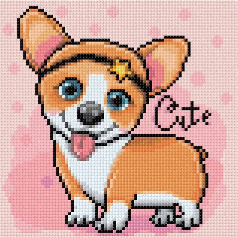 Dimantu mozaīka Corgi DP2473, 20x20 cm цена и информация | Dimantu mozaīkas | 220.lv