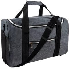 Ceļojumu soma lidmašīnas rokas bagāžai, pelēka цена и информация | Чемоданы, дорожные сумки | 220.lv