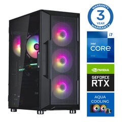 INTOP AQUA i7-14700F 64GB DDR5 1TB SSD M.2 NVME RTX4060Ti 8GB no-OS cena un informācija | Stacionārie datori | 220.lv