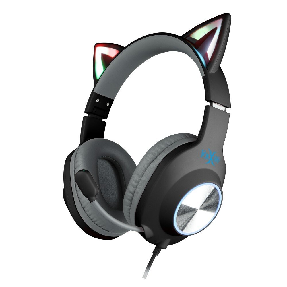 Foxxray ShinyCat Gaming Headset Wired Black/Grey cena un informācija | Austiņas | 220.lv