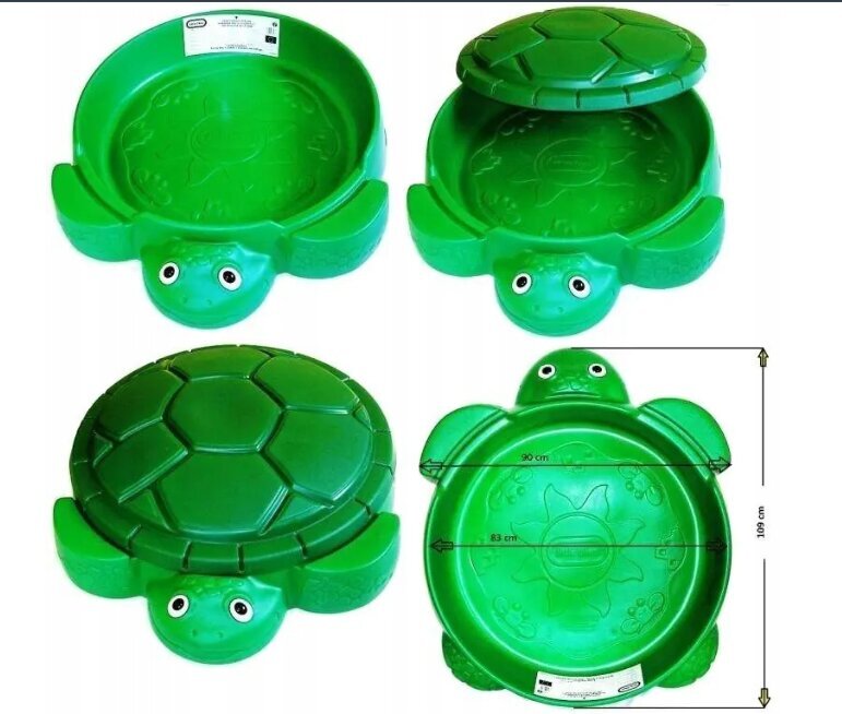 Plastmasas smilšu kaste Little Tikes Turtle, zaļa cena un informācija | Smilšu kastes, smiltis | 220.lv