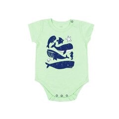 Боди для новорожденных с короткими  рукавами Flamingo, зеленое цена и информация | Бодики, распашонки | 220.lv