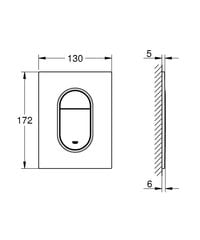 GROHE Arena cosmopolitan с панелью слива воды 37624000 цена и информация | Детали для унитазов, биде | 220.lv