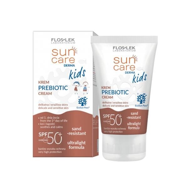 Saules aizsargkrēms sejai un ķermenim Floslek Sun Care Derma Beach SPF 50+, 50 ml cena un informācija | Sauļošanās krēmi | 220.lv