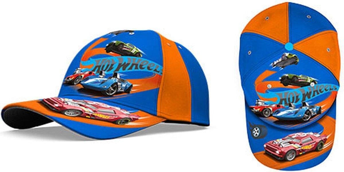 Beisbola cepure bērniem Hot Wheels, zila/oranža cena un informācija | Cepures, cimdi, šalles zēniem | 220.lv