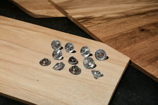 Pārklājuma kristaļa poga, 20x15mm ar metāla pamatni, 10 gab. цена и информация | Другие принадлежности для мебели | 220.lv