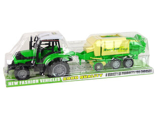 Rotaļlietu traktors ar piederumiem Lean Toys, zaļš cena un informācija | Rotaļlietas zēniem | 220.lv