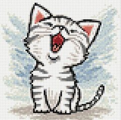 Dimantu mozaīka Kitten Meow DP2369, 20x20 cm цена и информация | Алмазная мозаика | 220.lv