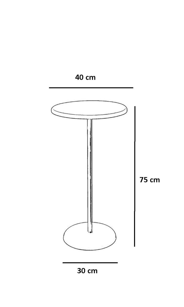 Sānu galdiņš Kalune Design 1032-1, brūna/zeltains цена и информация | Žurnālgaldiņi | 220.lv