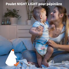 Silikona naktslampiņa ar sēdošu vistu cena un informācija | Lampas bērnu istabai | 220.lv