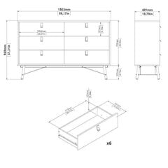 Комод Aatrium Ry, 150x40x94 см, коричневый/черный цена и информация | Комоды | 220.lv