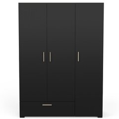 Шкаф Aatrium Izzy, 134.6x51.7x185.7 см, черный цена и информация | Шкафы | 220.lv