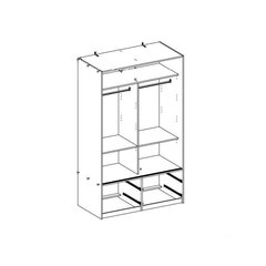 Skapis Aatrium Line, 121x60x200 cm, balts cena un informācija | Skapji | 220.lv