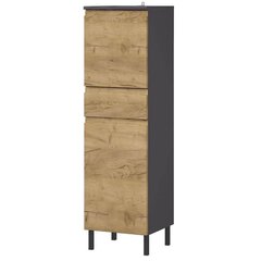 Ванная шкафчик Aatrium Salinas, 34x34x120 см, серый/коричневый цена и информация | Шкафчики для ванной | 220.lv