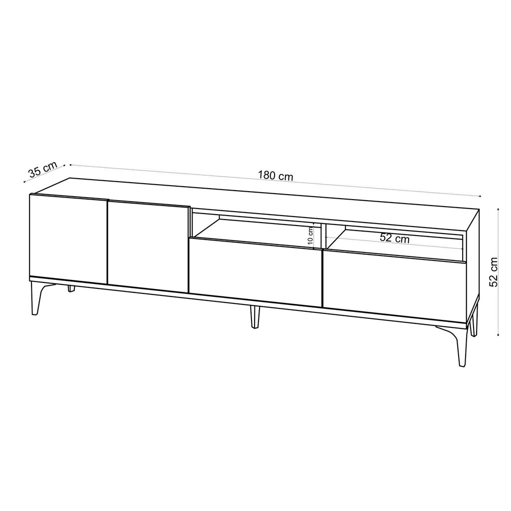 TV galdiņš Kalune Design Ross, brūns цена и информация | TV galdiņi | 220.lv