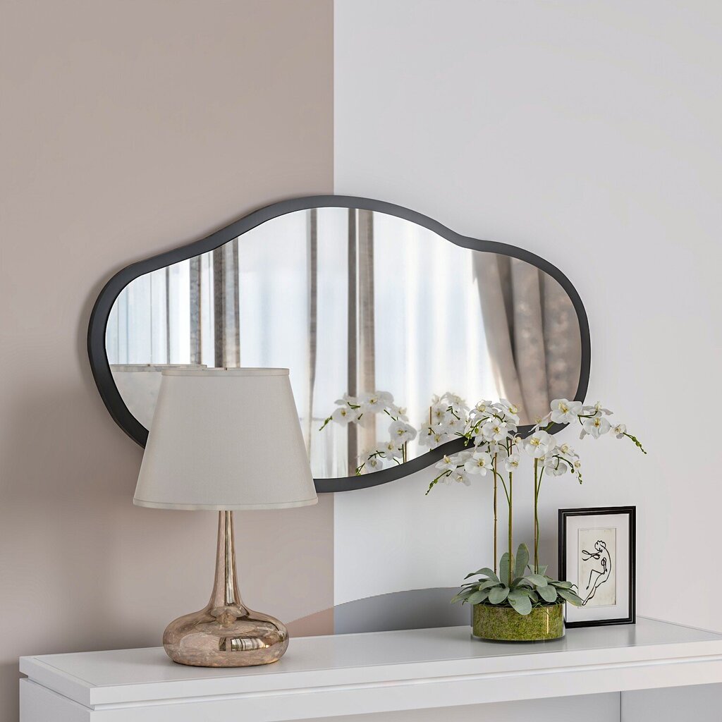 Spogulis Kalune Design Couldy, melns cena un informācija | Spoguļi | 220.lv
