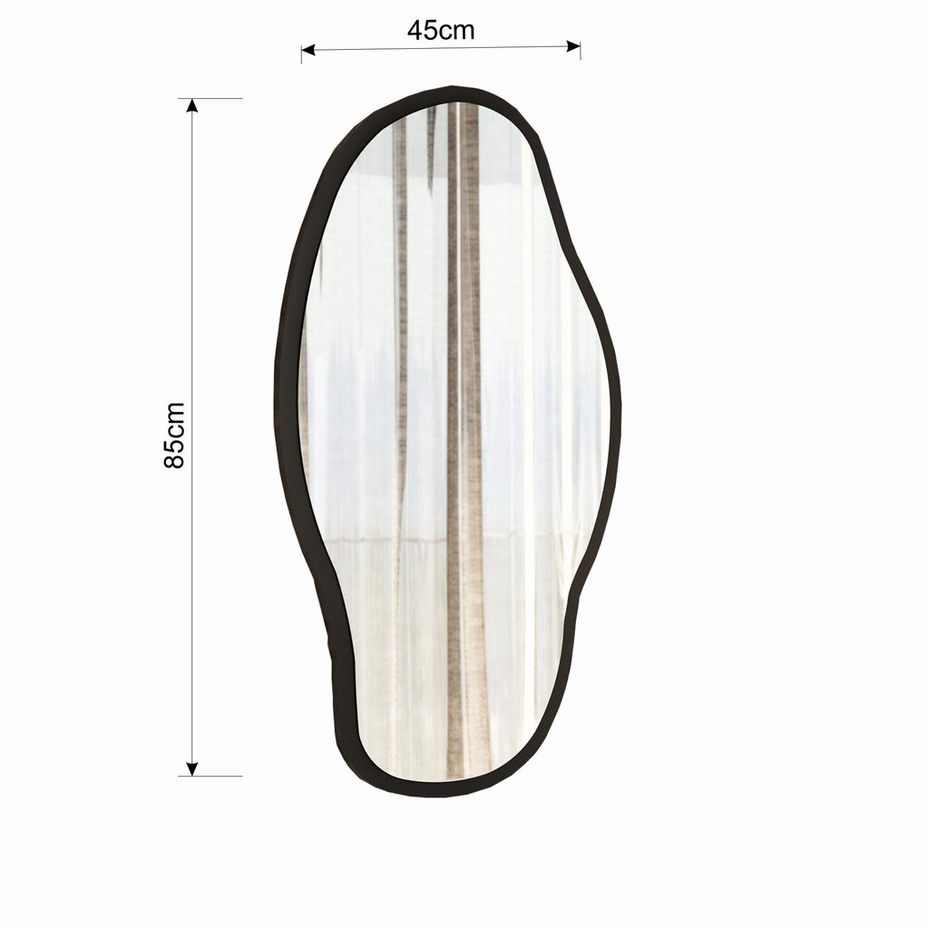 Spogulis Kalune Design Couldy, melns cena un informācija | Spoguļi | 220.lv