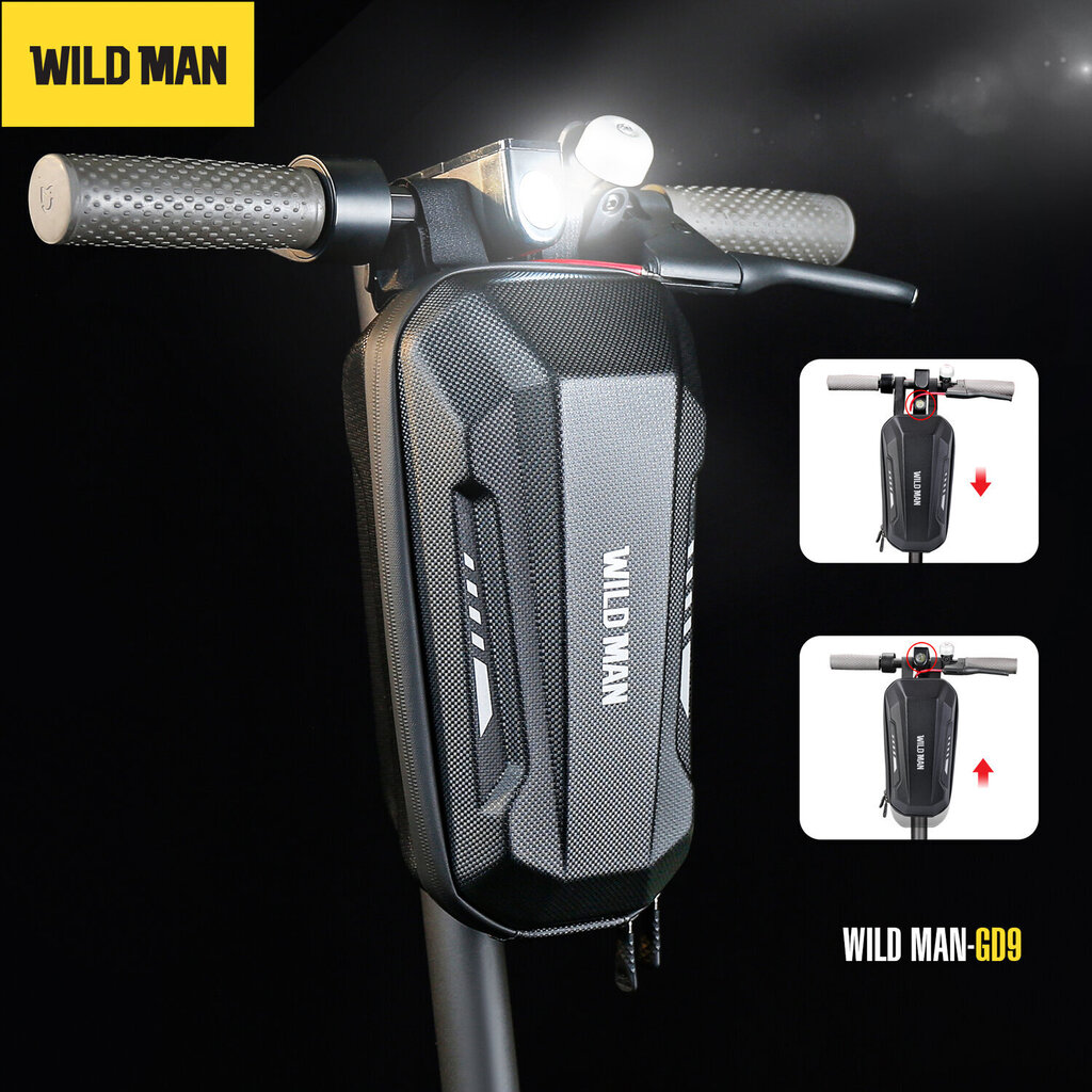 Skrejriteņa soma Wildman GD9, 3L, melna cena un informācija | Velo somas, telefona turētāji | 220.lv