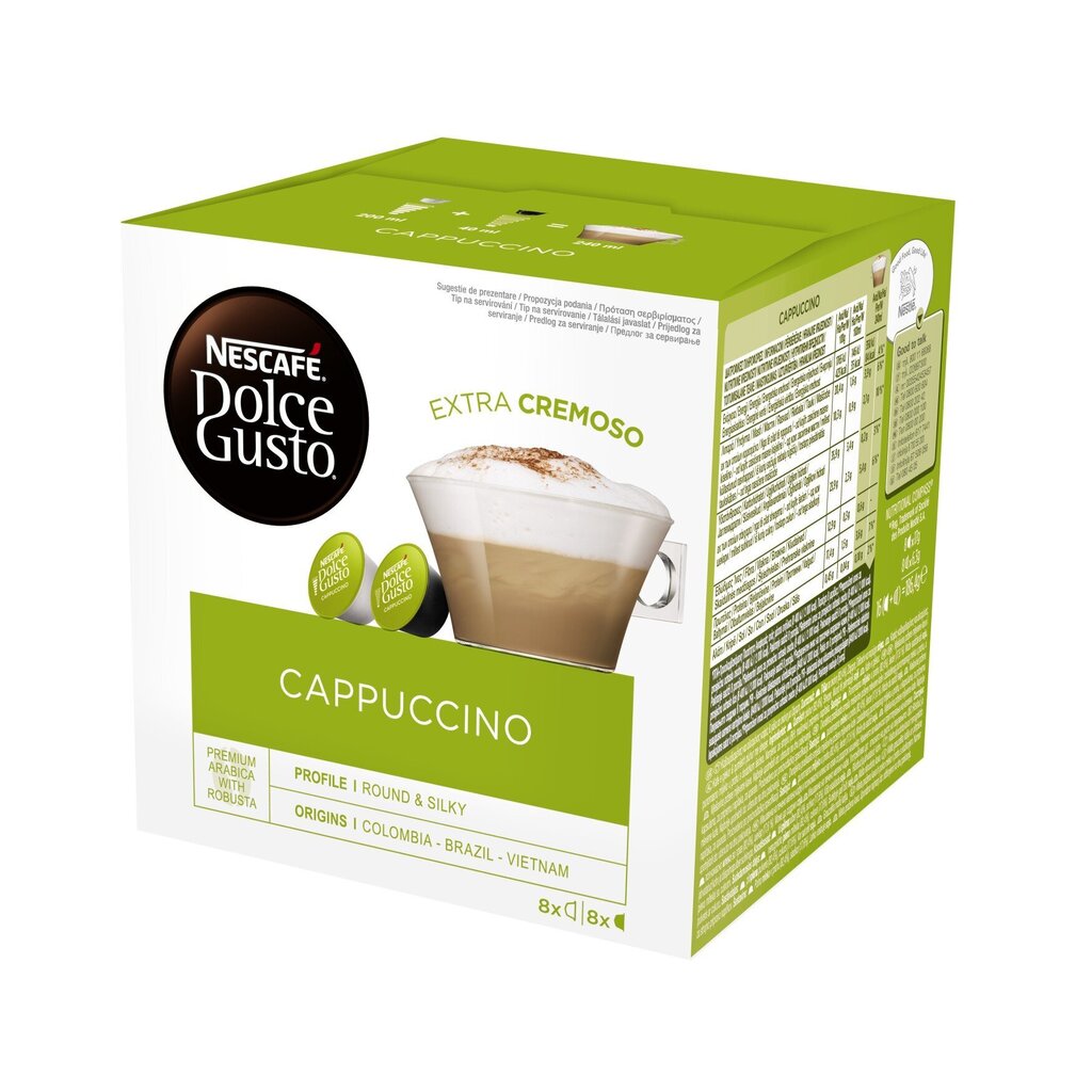 Kafijas kapsulas Nescafe Dolce Gusto Cappucino, 16 gab., 200 g cena un informācija | Kafija, kakao | 220.lv