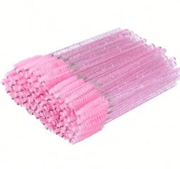 Одноразовая щетка для расчесывания ресниц, Electronics LV-2011, розовая, 20 шт цена и информация | Кисти для макияжа, спонжи | 220.lv