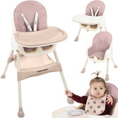 Bērnu barošanas krēsls 3in1, rozā цена и информация | Стульчики для кормления | 220.lv