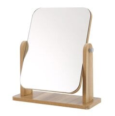 Koka kosmētikas spogulis, 25x22 cm cena un informācija | Kosmētikas somas, spoguļi | 220.lv