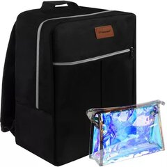 Дорожный рюкзак с косметичкой для ручной клади в самолет, 38х24х18см цена и информация | Туристические, походные рюкзаки | 220.lv
