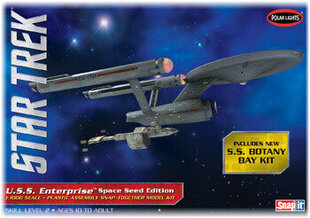 Klijuojamas modelis Polar Lights Star Trek TOS USS, pilkas cena un informācija | Līmējamie modeļi | 220.lv